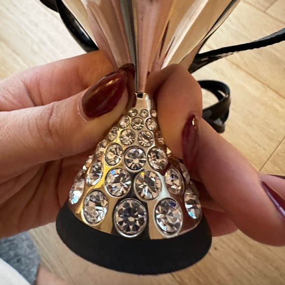 Miu Miu Crystal-Studded Heel Sandals - Picture 3 of 4